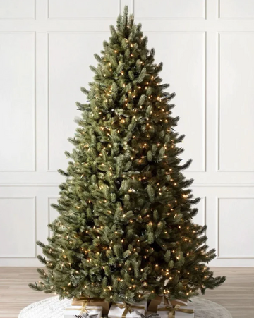Árvore de Natal Vermont White Spruce com Galhos Articulados, Suporte Metálico e Micro LEDs Embutidos