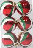Kit 6 Peças bolas de Natal
