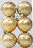 Kit 6 Peças bolas de Natal