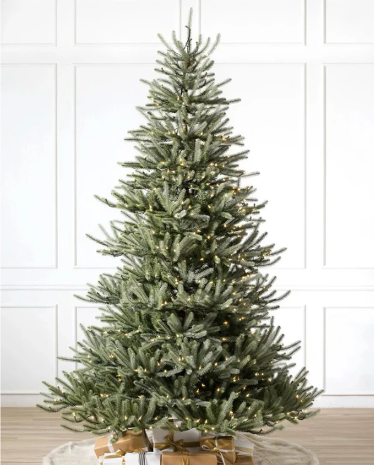 Árvore de Natal Sanibel Spruce com Galhos Articulados, Suporte Metálico e Micro LEDs Embutidos